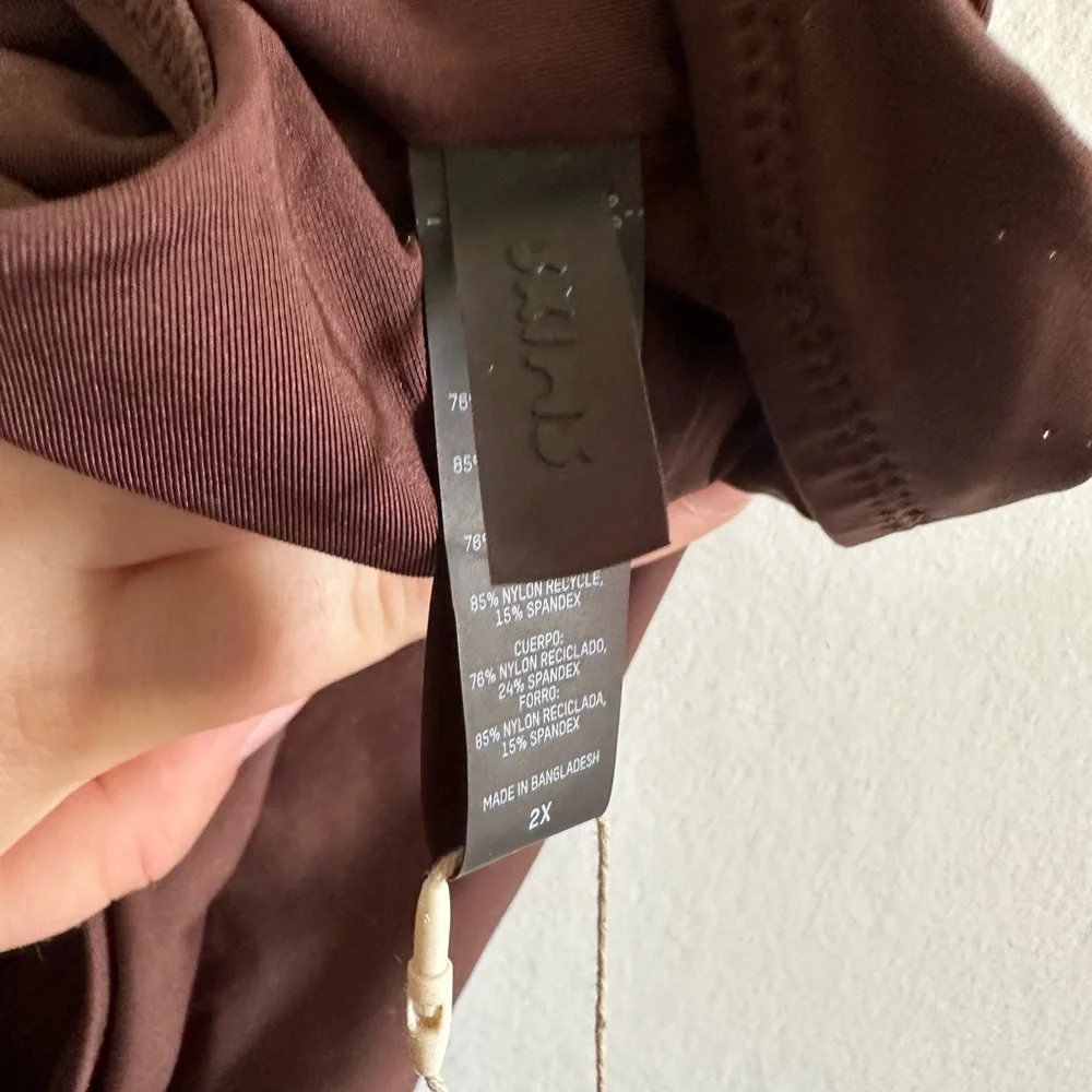 NWT SKIMS Cocoa Swim One Shoulder Monokini Size 2X